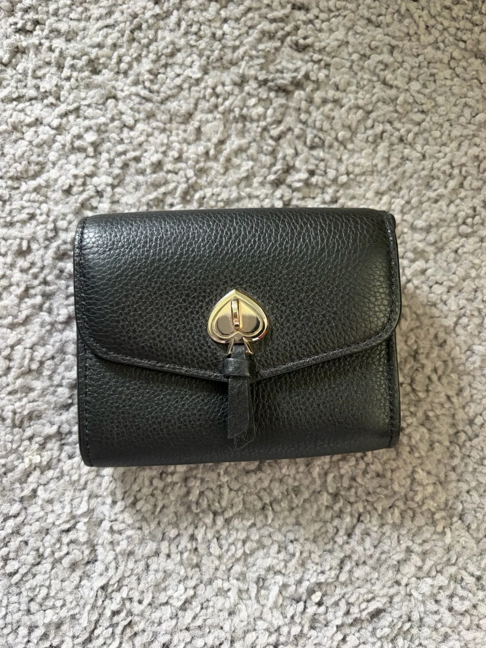 Kate Spade Black Pebbled Wallet